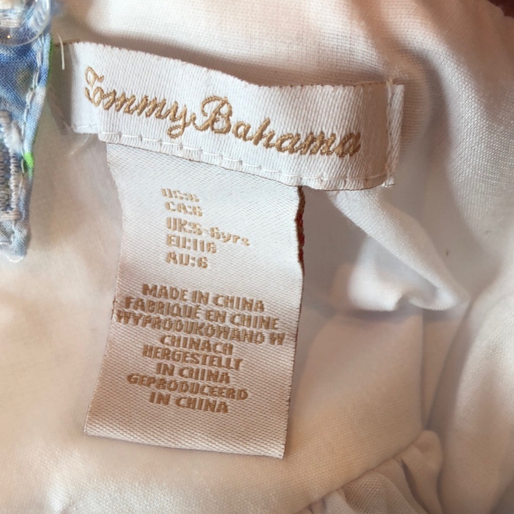 Tommy Bahama Girl's White Swiss Dot Garden Floral Dress & Headband Size 6 - Picture 4 of 14